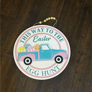Easter Egg Hunt Sign with Truck Design